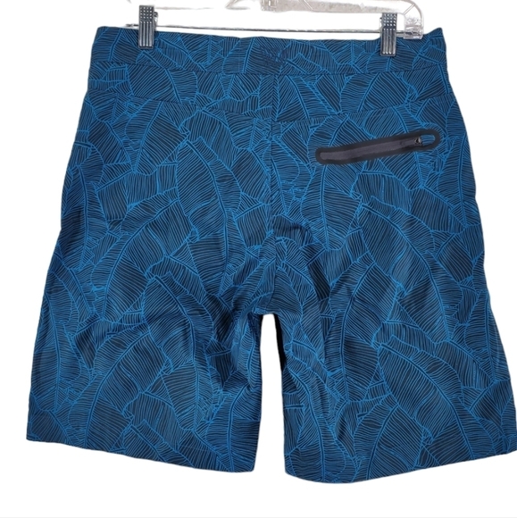 Mack Weldon Swim Trunks Hybrid Shorts Mens 31/32 Blue Wave Surf Stretch (33x8) - Picture 3 of 14